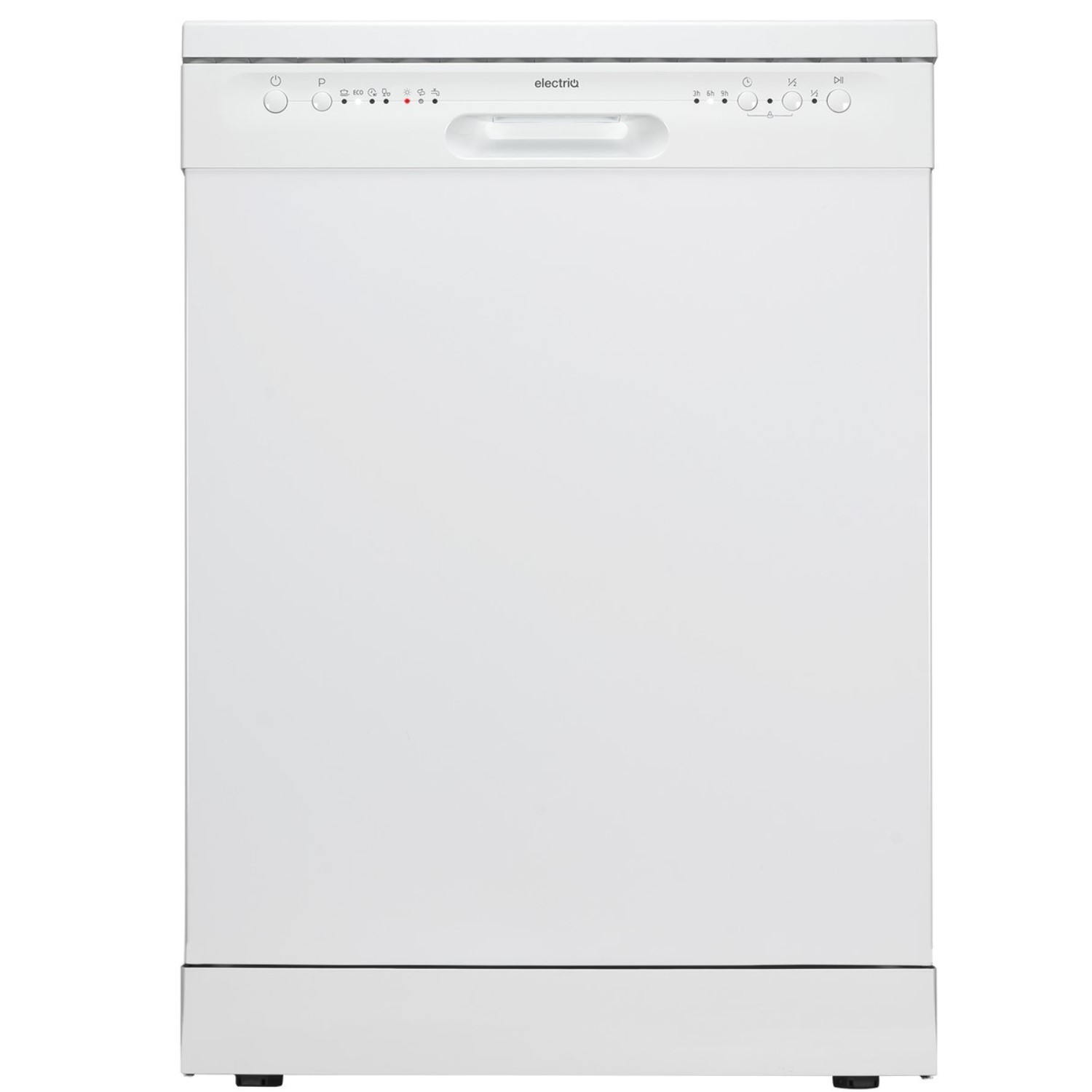 electriQ Freestanding Full Size Dishwasher | 12 place settings | White