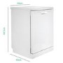 Refurbished electriQ EQ60DW 12 Place Freestanding Dishwasher White