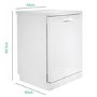 electriQ 12 Place Settings Freestanding Dishwasher - White