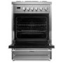 Refurbished electriQ EQ60RANGEPROSS 60cm Single Oven Mini Range Cooker Stainless Steel