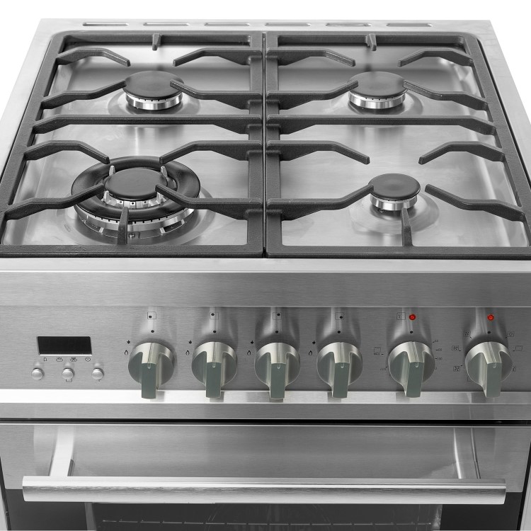 Refurbished electriQ EQ60RANGEPROSS 60cm Single Oven Mini Range Cooker Stainless Steel