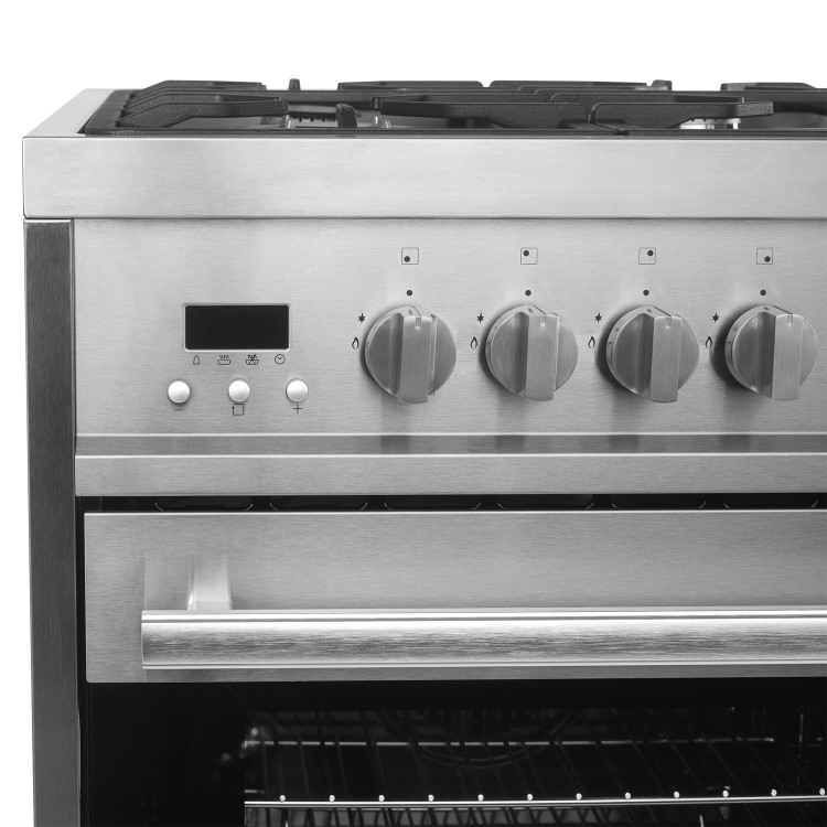 Refurbished electriQ EQ60RANGEPROSS 60cm Single Oven Mini Range Cooker Stainless Steel