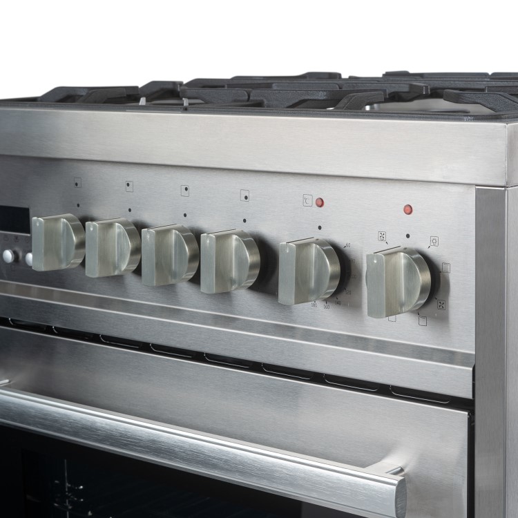 Refurbished electriQ EQ60RANGEPROSS 60cm Single Oven Mini Range Cooker Stainless Steel