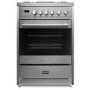 Refurbished electriQ EQ60RANGEPROSS 60cm Single Oven Mini Range Cooker Stainless Steel