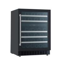 GRADE A1 - electriQ 60cm Full range Dual Temperature Dual Zone - Black
