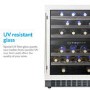 GRADE A2 - electriQ 60cm  Dual Temperature Dual Zone Wine Cooler - Stainless Steel