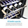 GRADE A2 - electriQ 60cm  Dual Temperature Dual Zone Wine Cooler - Stainless Steel