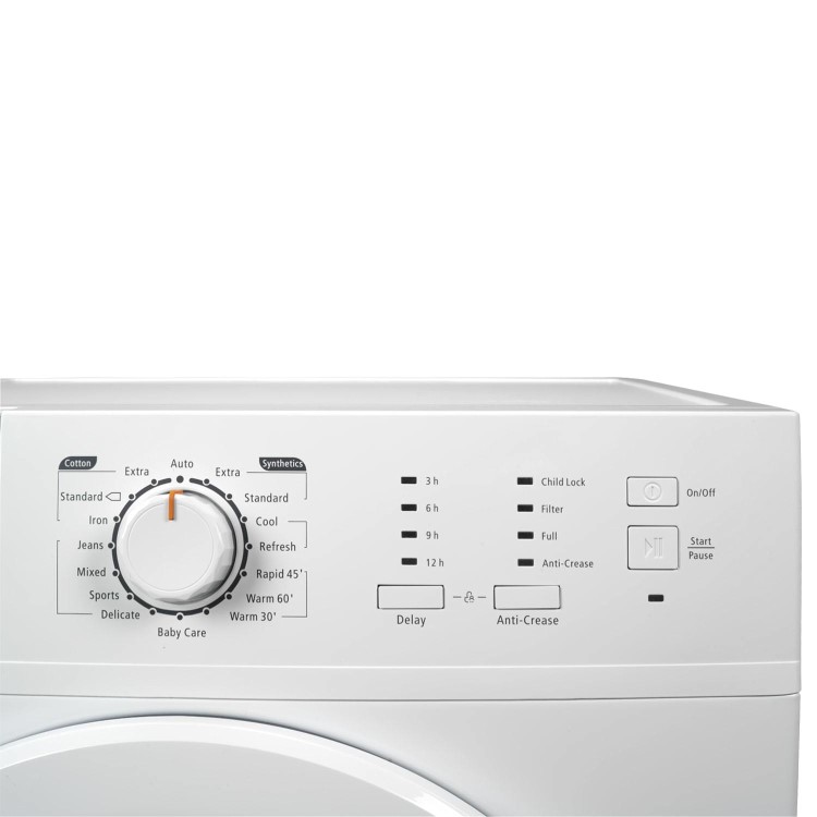 Refurbished electriQ EQ8KGPUMPDRYER Freestanding Heat Pump 8KG Tumble Dryer White