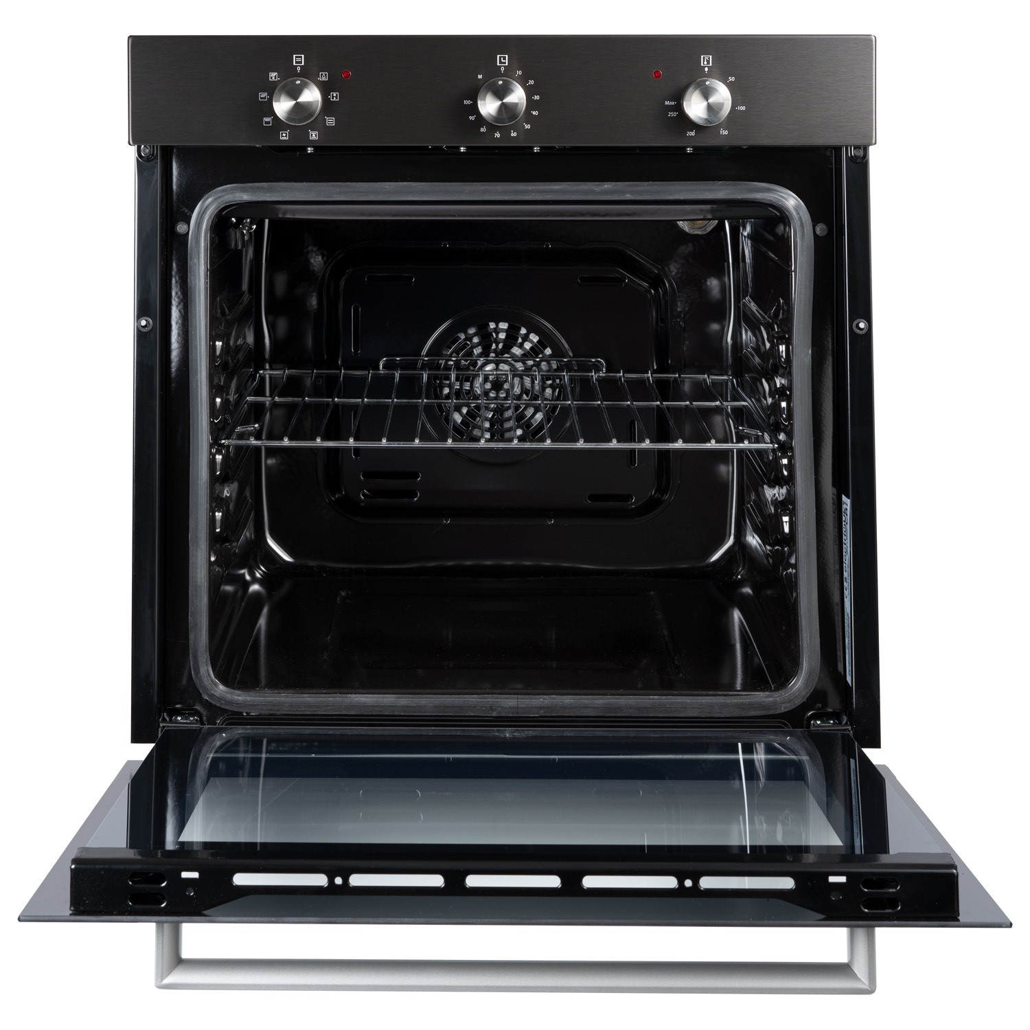 electriQ Plug In Fan Assisted Electric Single Oven Dark Grey Steel