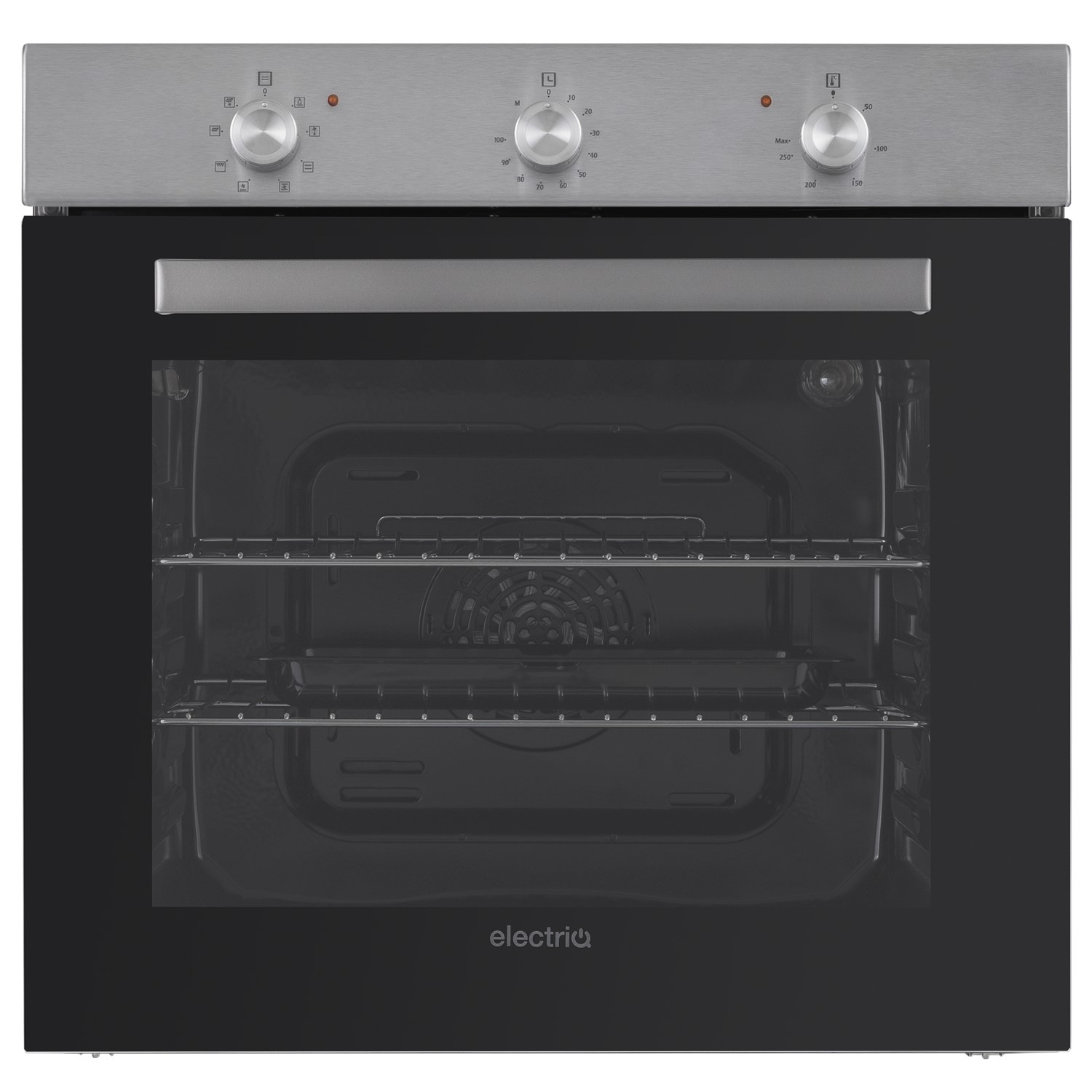 electriQ 73L Plug In Electric Fan Assisted Single Oven - Stainless Steel