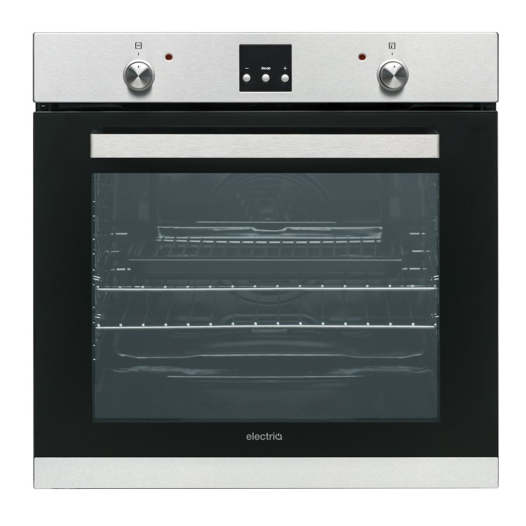 GRADE A2 - electriQ Extra Large 78 Litre Electric Built-in Stainless Steel Single Oven - Supplied with a plug