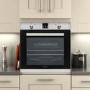 GRADE A2 - electriQ Extra Large 78 Litre Electric Built-in Stainless Steel Single Oven - Supplied with a plug