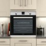 GRADE A2 - electriQ Extra Large 78 Litre Built-in Stainless Steel Single Oven - Supplied with a plug