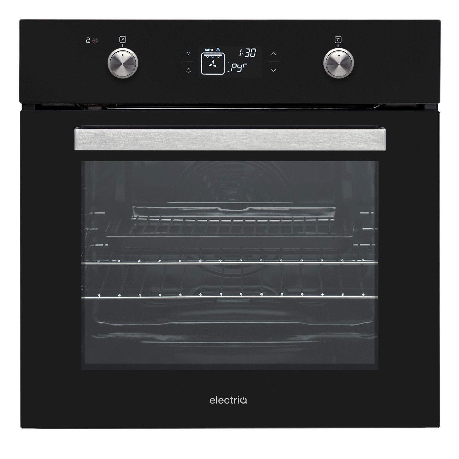 Refurbished electriQ EQBIOPYROV 60cm Single Built In Electric Oven Black