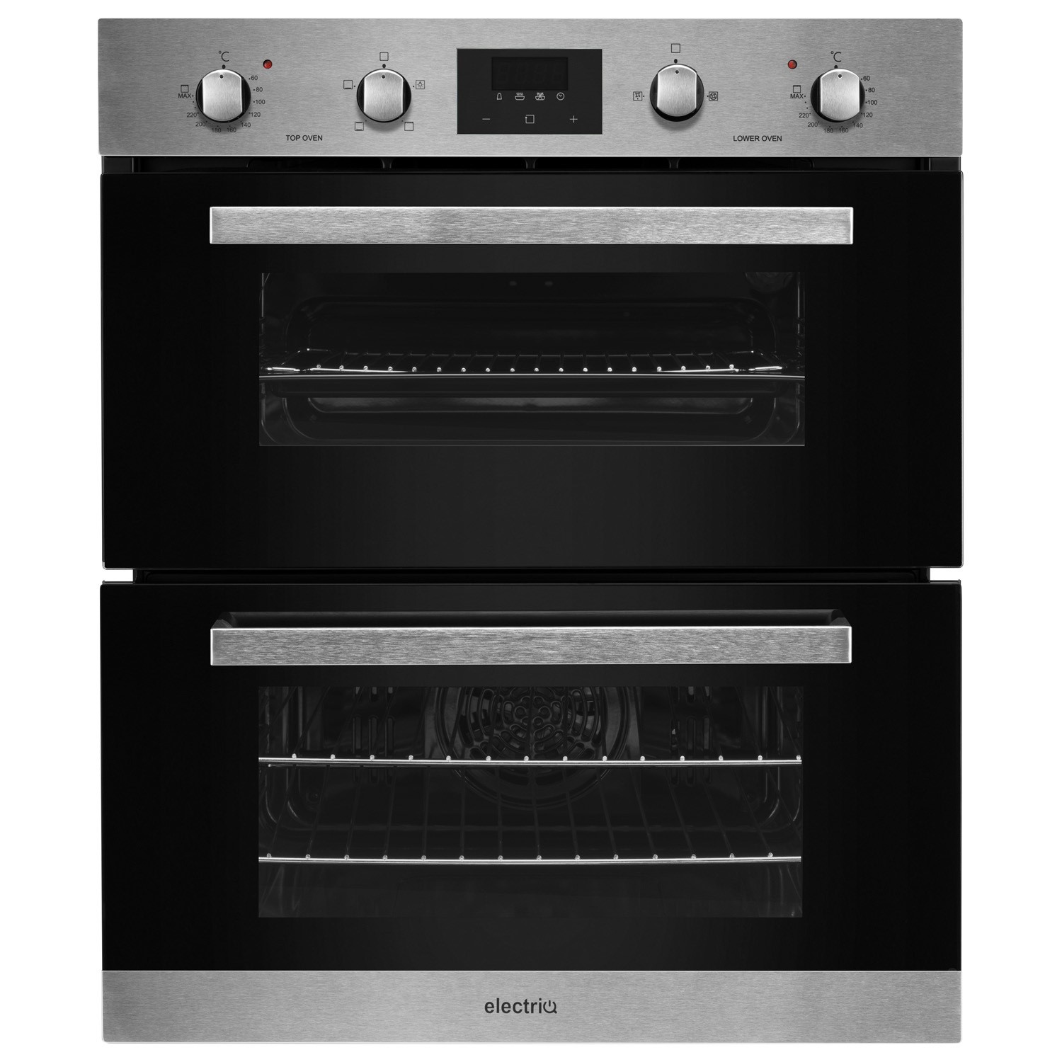electriQ Built-Under Double Oven - Stainless Steel