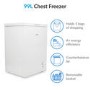 GRADE A3 - electriQ EQCHESTSB99 99 Litre Chest Freezer 52cm Deep Frost Free 60cm Wide - White