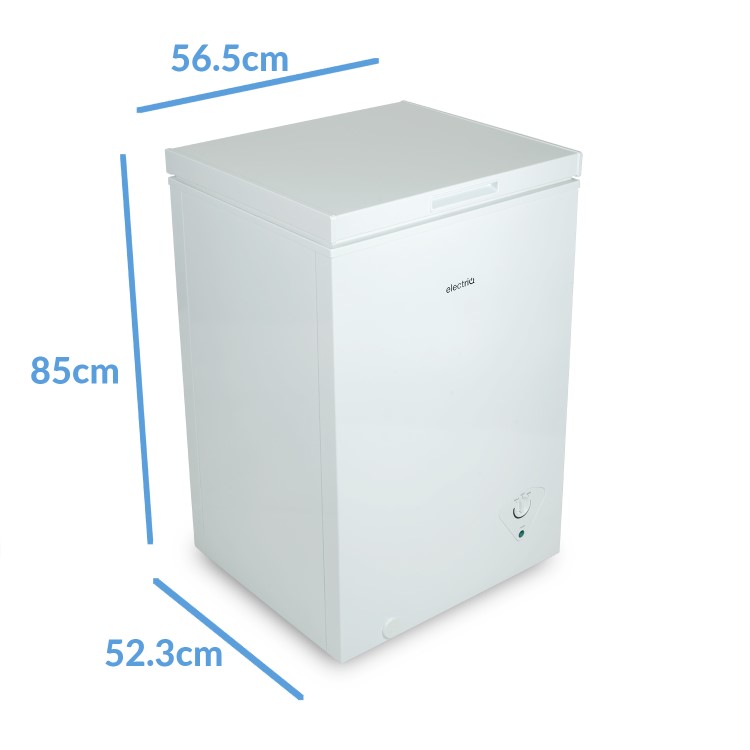 GRADE A3 - electriQ EQCHESTSB99 99 Litre Chest Freezer 52cm Deep Frost Free 60cm Wide - White