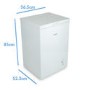 GRADE A3 - electriQ EQCHESTSB99 99 Litre Chest Freezer 52cm Deep Frost Free 60cm Wide - White