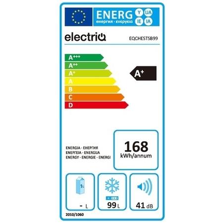 GRADE A3 - electriQ EQCHESTSB99 99 Litre Chest Freezer 52cm Deep Frost Free 60cm Wide - White