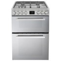 A1/EQDF60MD Refurbished electriQ EQDF60MD 60cm Double Oven Dual Fuel Cooker Stainless Steel
