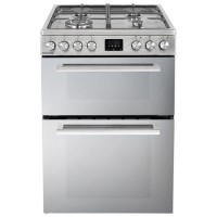 Refurbished electriQ EQDF60MD 60cm Double Oven Dual Fuel Cooker Stainless Steel