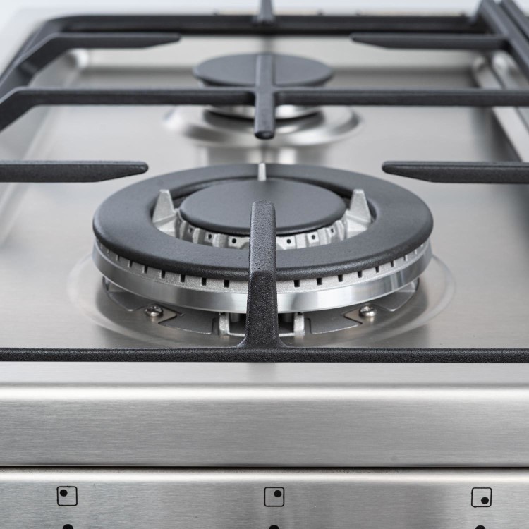 Refurbished electriQ EQDF60MD 60cm Double Oven Dual Fuel Cooker Stainless Steel
