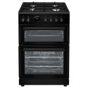 A1/EQDFC360BL Refurbished electriQ EQDFC360BL 60cm Dual Fuel Cooker with Double Oven Black