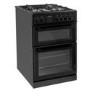 Refurbished electriQ EQDFC360BL 60cm Dual Fuel Cooker Black