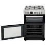 electriQ 60cm Dual Fuel Cooker with Double Oven - Silver