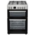 A2/EQDFC360SS Refurbished electriQ EQDFC360SS 60cm Dual Fuel Cooker with Double Oven Stainless Steel
