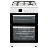 Refurbished electriQ EQDFC360WH 60cm Double Oven Dual Fuel Cooker White
