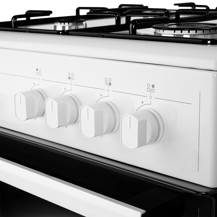 Refurbished electriQ EQDFC360WH 60cm Double Oven Dual Fuel Cooker White