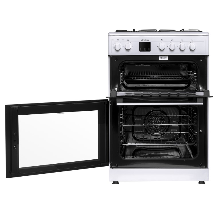 Refurbished electriQ EQDFC360WH 60cm Double Oven Dual Fuel Cooker White