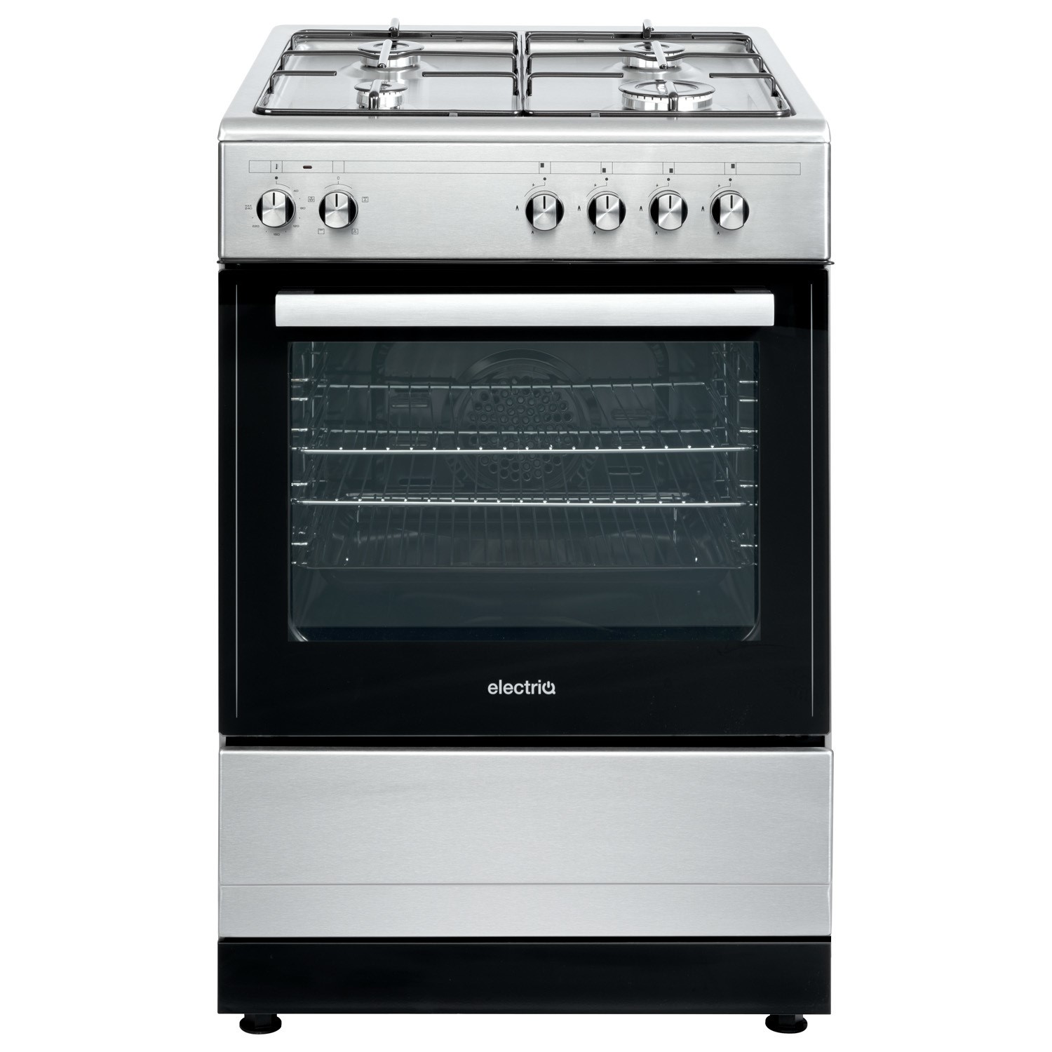 electriQ 60cm Dual Fuel Cooker - Stainless Steel