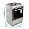 Refurbished electriQ 60cm Single Oven Dual Fuel Cooker - Stainless Steel