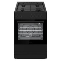 electriQ 60cm Dual Fuel Cooker - Black