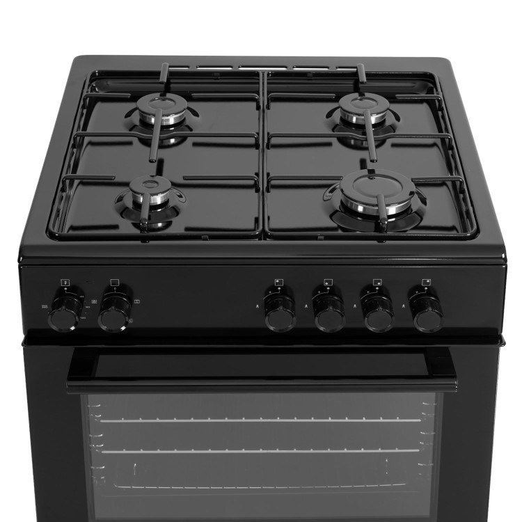 electriQ 60cm Dual Fuel Cooker - Black