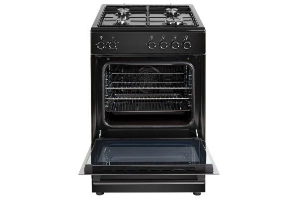 electriQ 60cm Dual Fuel Cooker - Black