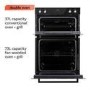 electriQ Built-In Electric Double Oven - Black