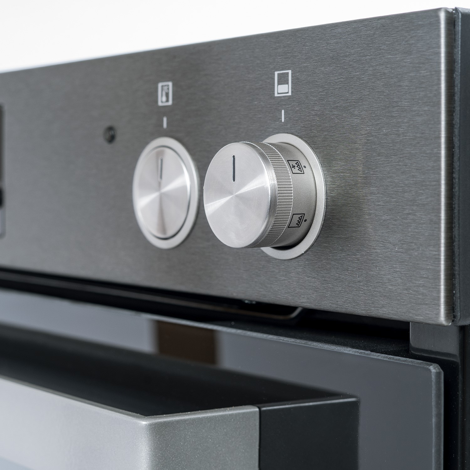 electriQ Built In Electric Double Oven Dark Grey Steel EQDO1DARKINOX