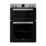 Refurbished electriQ EQDO1STEEL 60cm Double Built In Electric Oven Stainless Steel