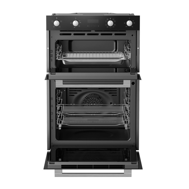 electriQ Built-In Electric Double Oven - Black