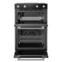GRADE A2 - electriQ Built-In Electric Double Oven - Black