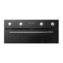 GRADE A2 - electriQ Built-In Electric Double Oven - Black
