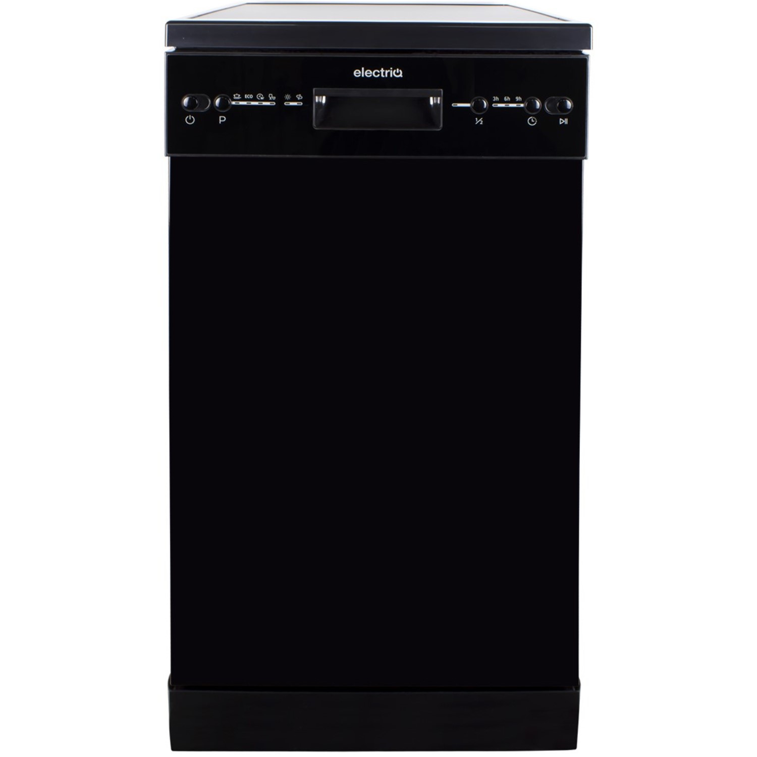 electriQ Slimline Freestanding Dishwasher - Black