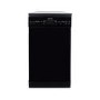 GRADE A2 - electriQ Slimline Freestanding Dishwasher - Black