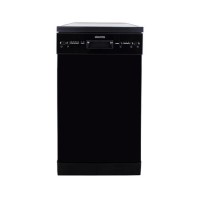 GRADE A2 - electriQ Slimline Freestanding Dishwasher - Black