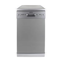 electriQ 10 Place Slimline Freestanding Dishwasher - Silver