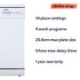 electriQ Freestanding Slimline Dishwasher - White