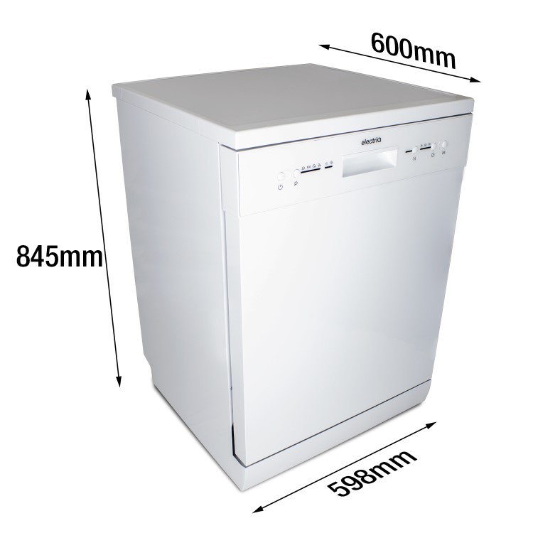 GRADE A3 - electriQ 14 Place Freestanding Dishwasher - White